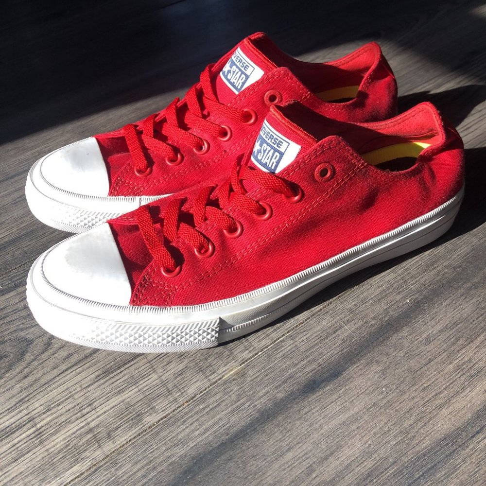 Red Chuck Taylor Converse All Star Athletic Sneaker Women 10 Men 8